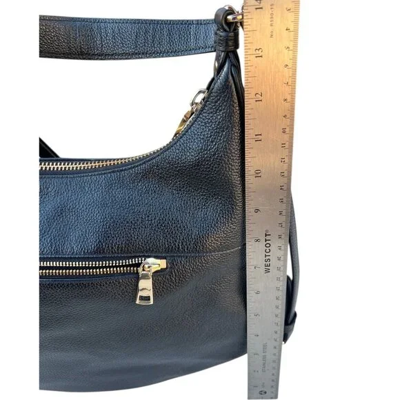 Coach Black Pebbled Leather Harley Hobo Crossbody Bag with Tag Adjustable Strap - Picture 15 of 16